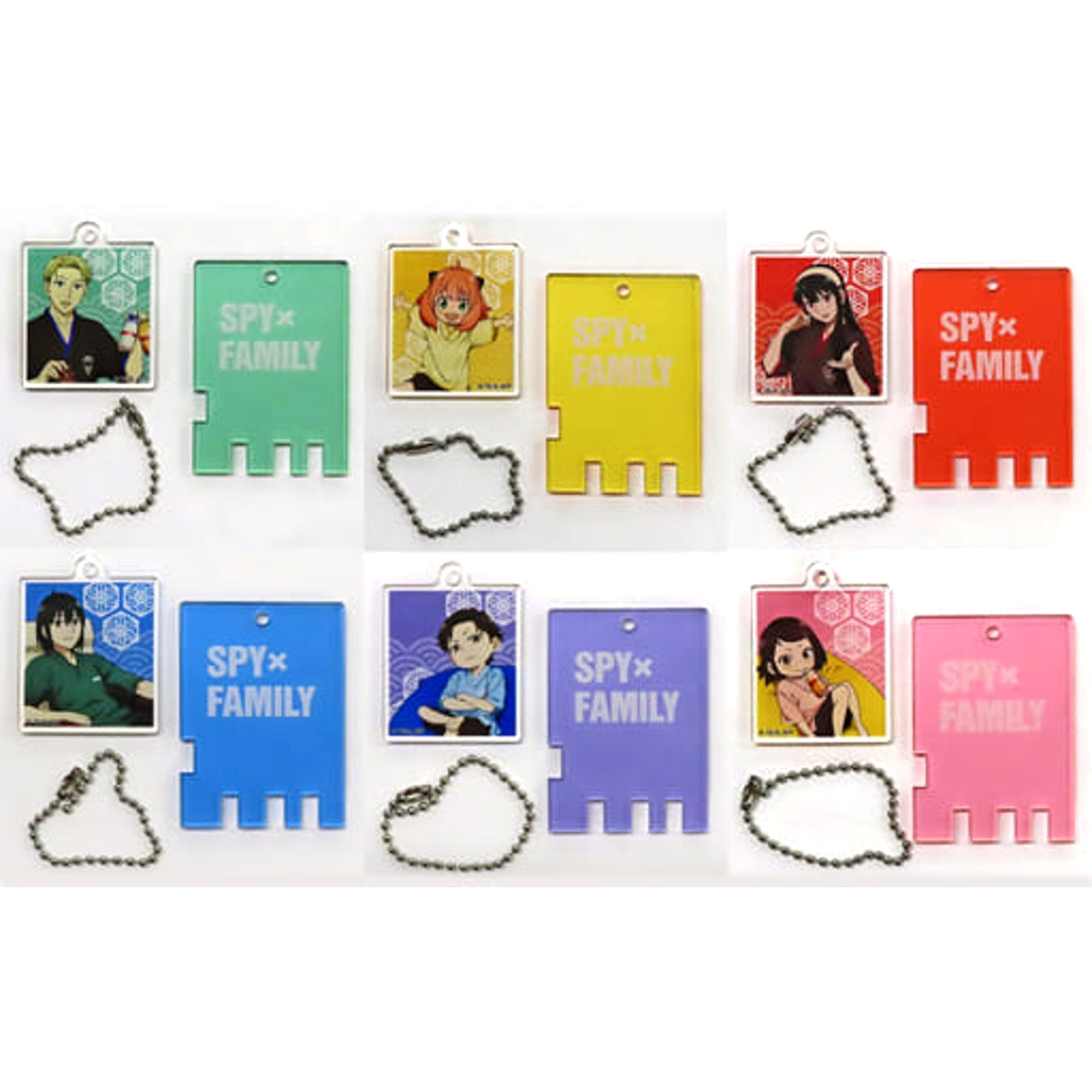 SPY x FAMILY Anya Forger & Others Trading Public Bath Lock Style Keychain Gokurakuyu Raku Spa Holiday Extra Mission Show Off Your Close Family in The Bath Limited All 6 Types Set Keychains [USED]