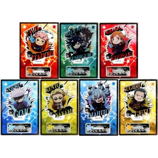 Set of 7 Buchimasu! Jujutsu Kaisen Rikisen Funto Trading Acrylic Stand [USED]