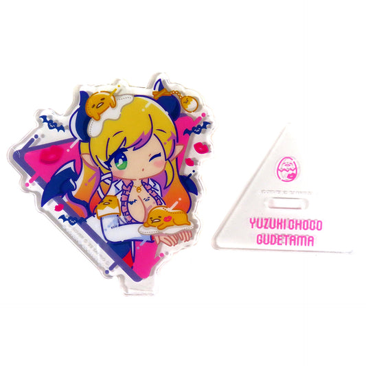 Yuzuki Choco & Gudetama Triangle Acrylic Stand Virtual YouTuber Hololive x Sanrio Characters [USED]