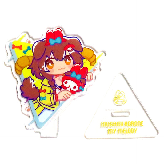 Inugami Korone & My Melody Triangle Acrylic Stand Virtual YouTuber hololive x Sanrio Characters [USED]
