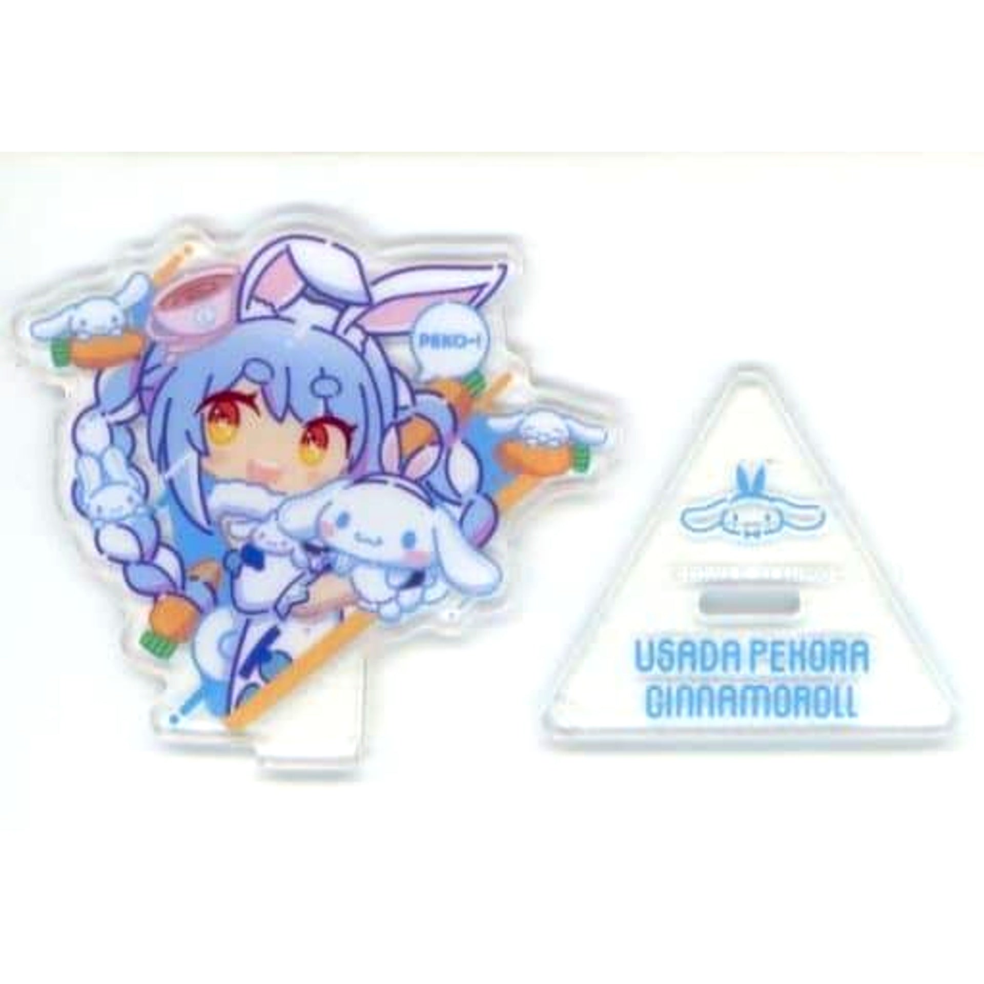 hololive Usada Pekora and Cinnamoroll Triangle Acrylic Stand Virtual YouTuber hololive Sanrio Characters Collaboration [USED]
