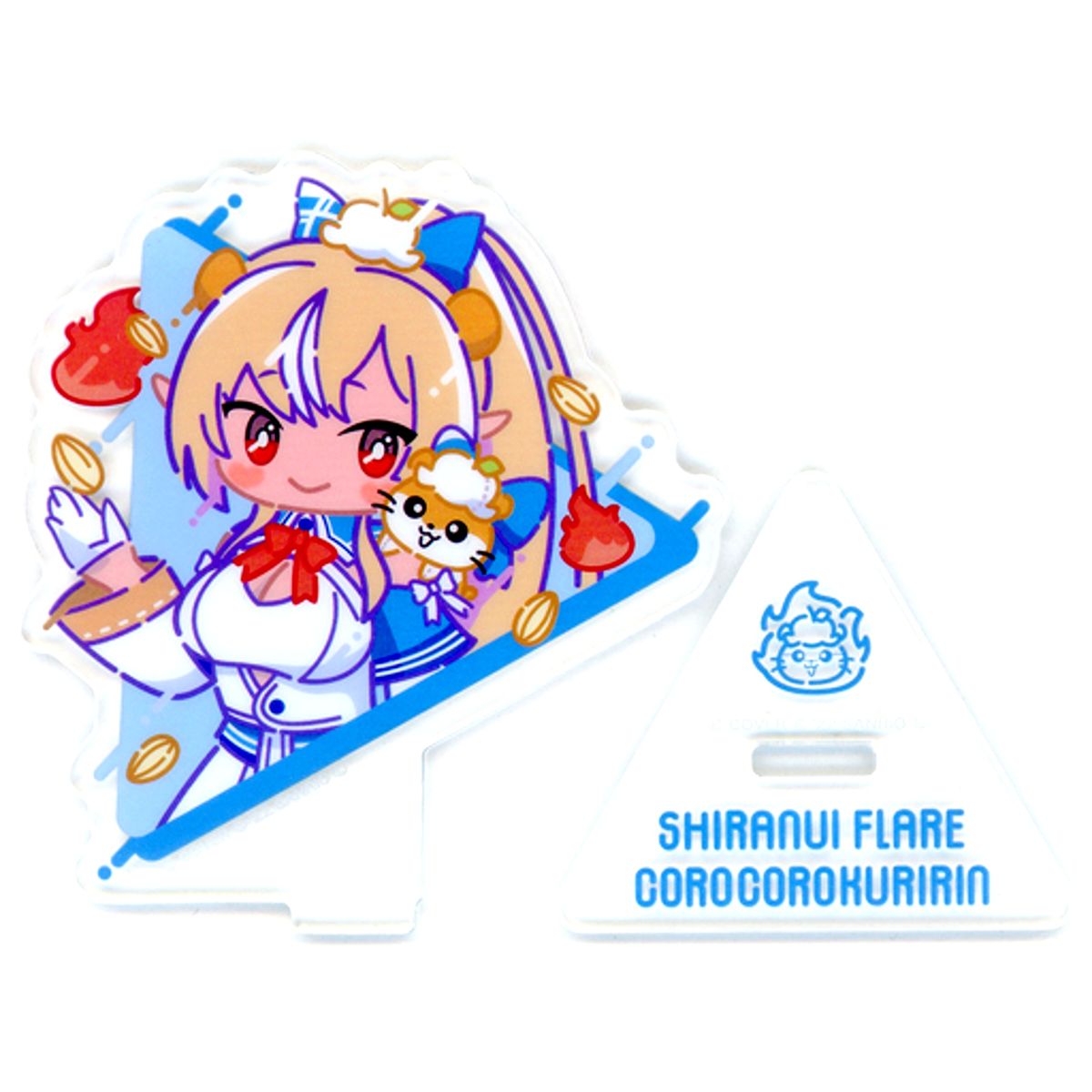 Shiranui Flare & Korokoro Kuririn Triangle Acrylic Stand Virtual YouTuber Holo Live x Sanrio Characters [USED]