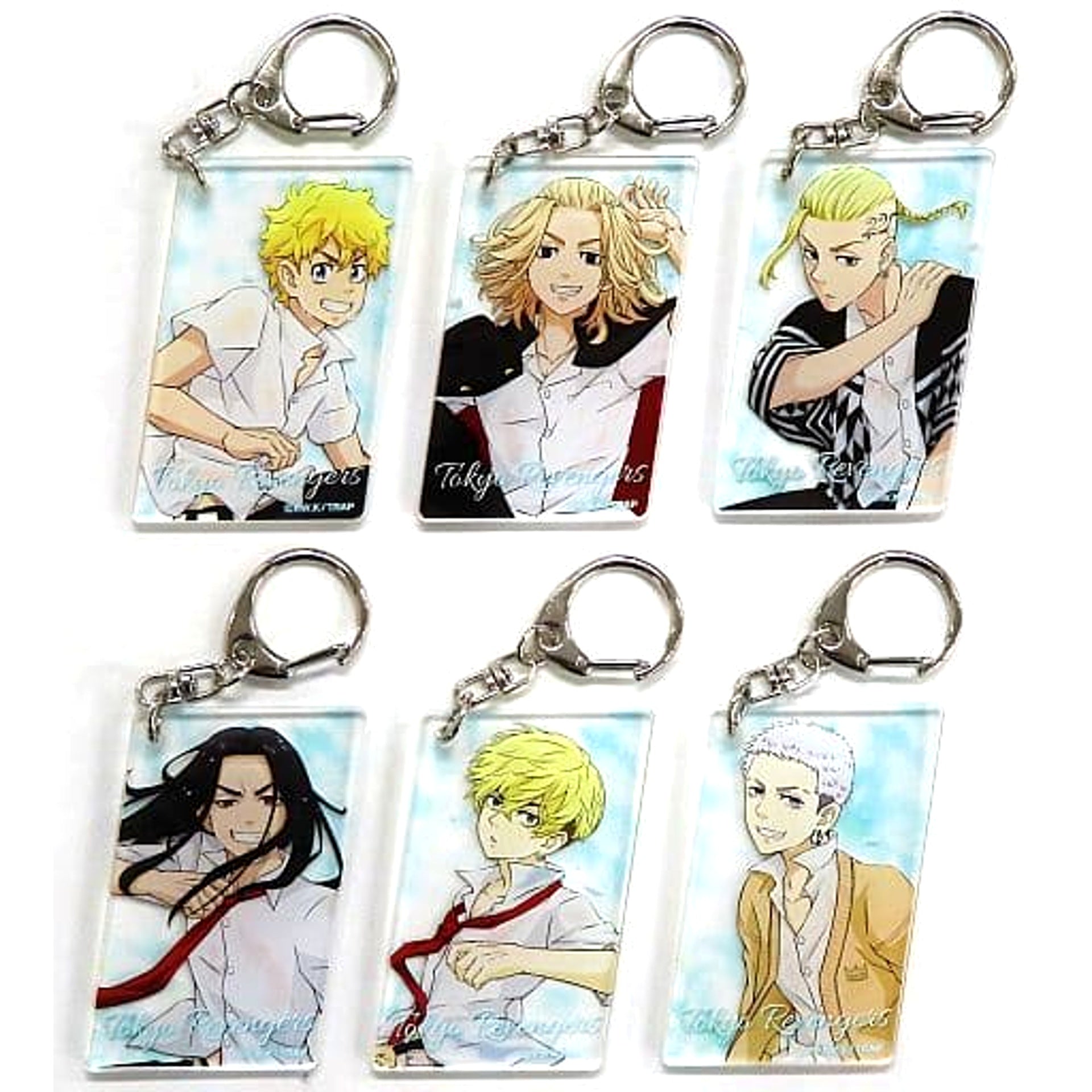 Tokyo Revengers Takemichi Hanagaki & Others Acrylic Keychain Collection Aoharu Aoharu Pop-Up Shop in Parco Limited All 6 Types Set Keychains [USED]