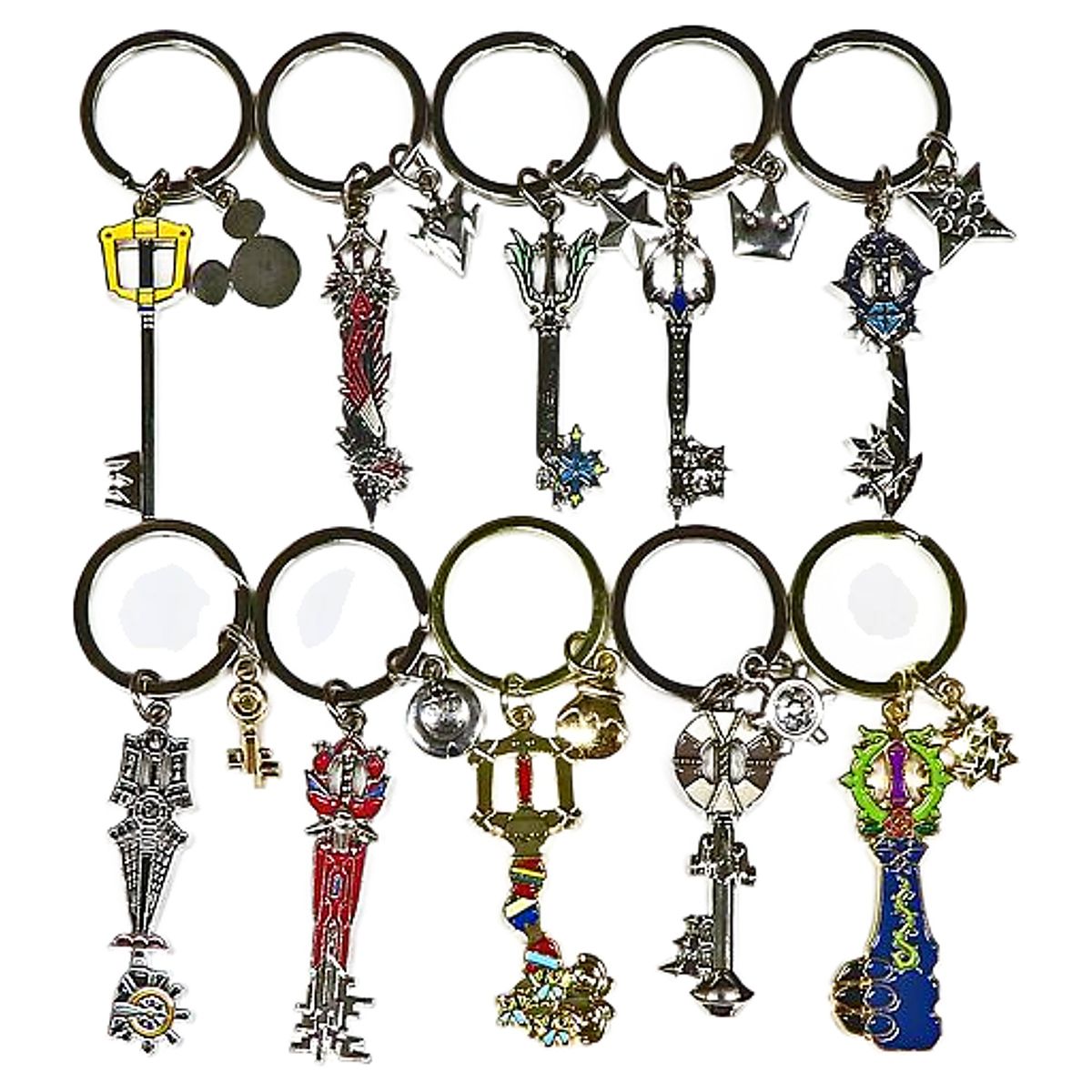 Ultima Weapon, etc. Kingdom Hearts Ichiban Kuji 20Th Anniversary Keyblade Charm Collection Prize H All 10 Types Set Charm [USED]