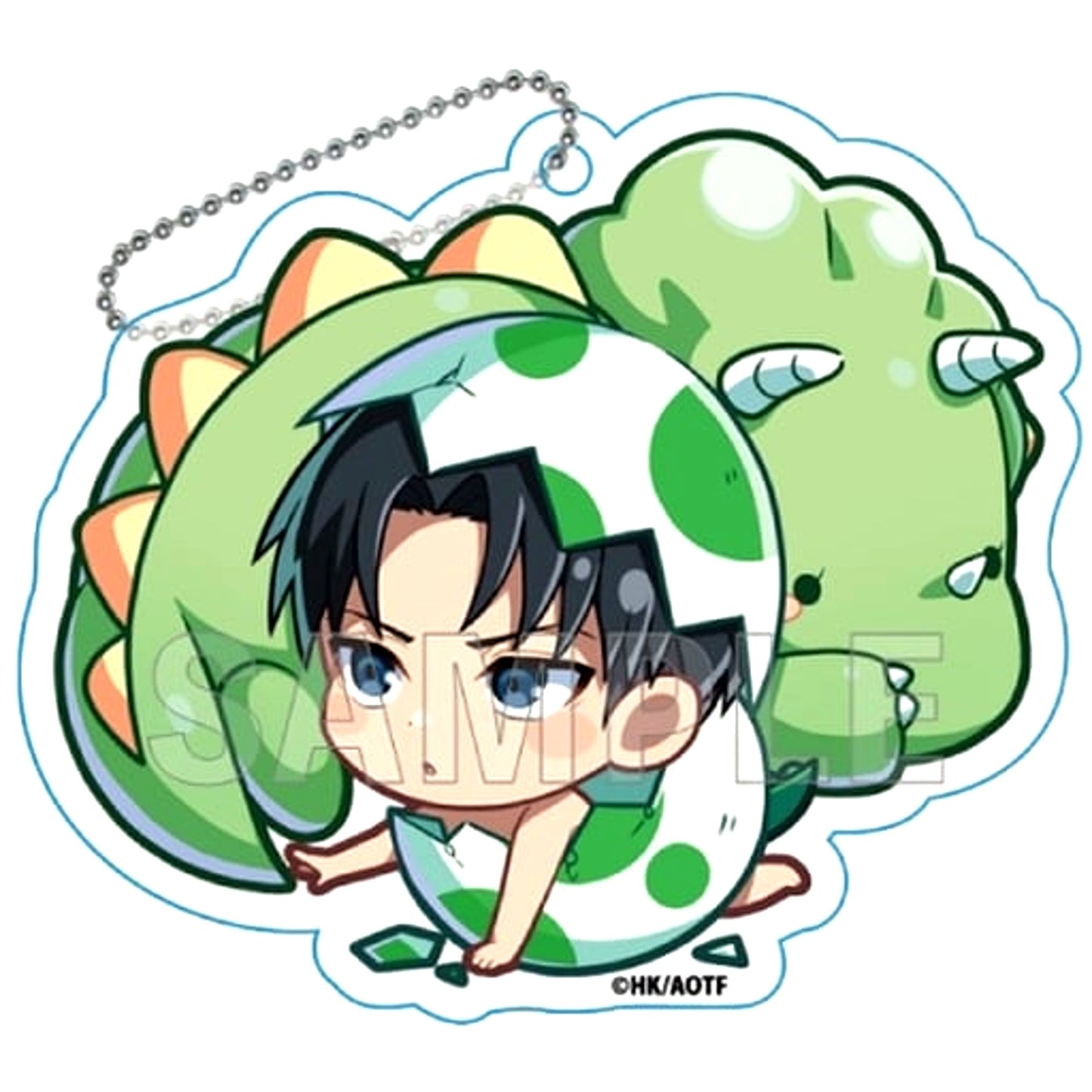 Levi Attack on Titan Gyao Colle Trading Acrylic Keychain Babytama Ver. [USED]