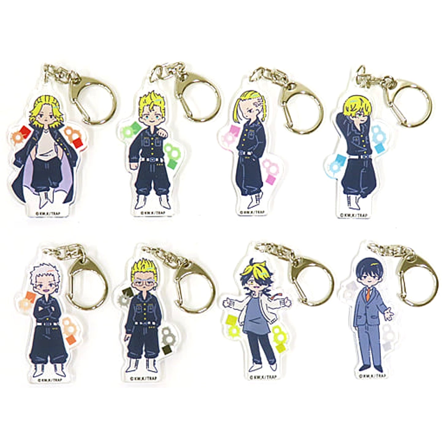 Tokyo Revengers Takashi Mitsuya & Others Retopop Acrylic Keychain All 8 Types Set Keychains [USED]