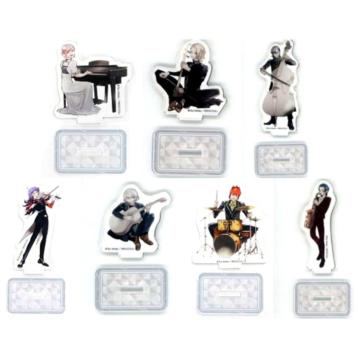 Set of 7 Jack Jeanne 1st Anniversary Shop Trading Mini Acrylic Stand Orchestra Ver. [USED]