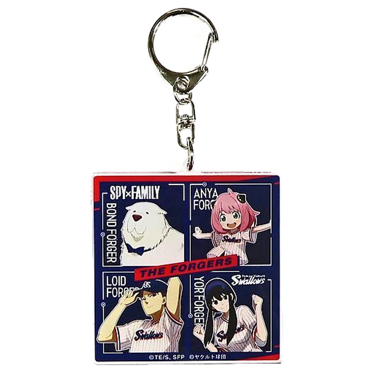 Spy x Family x Tokyo Yakult Swallows Forger Family Acrylic Keychain Keychains [USED]