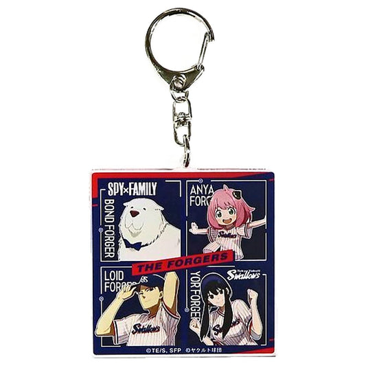 Spy x Family x Tokyo Yakult Swallows Forger Family Acrylic Keychain Keychains [USED]