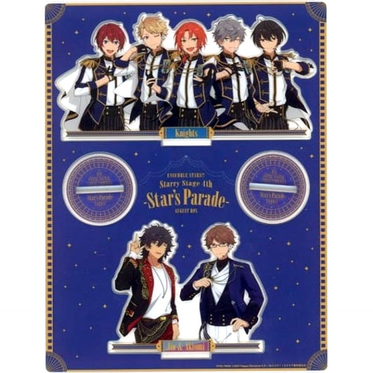 Knights & Jin & Akiomi Ensemble Stars!! Starry Stage 4th Star's Parade August BOX Blu-ray Unit Acrylic Stand bundled bonus [USED]