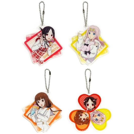 Kaguya-sama: Love is War Ultra Romantic Chika Fujiwara & Others Hikokuji Acrylic Keychain Prize F All 4 Types Set Keychains [USED]