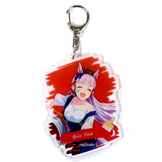 Gold Ship Painter Style Uma Musume Pretty Derby Acrylic Keychain NAMCO Promotion Lottery Prize B-1 [USED]