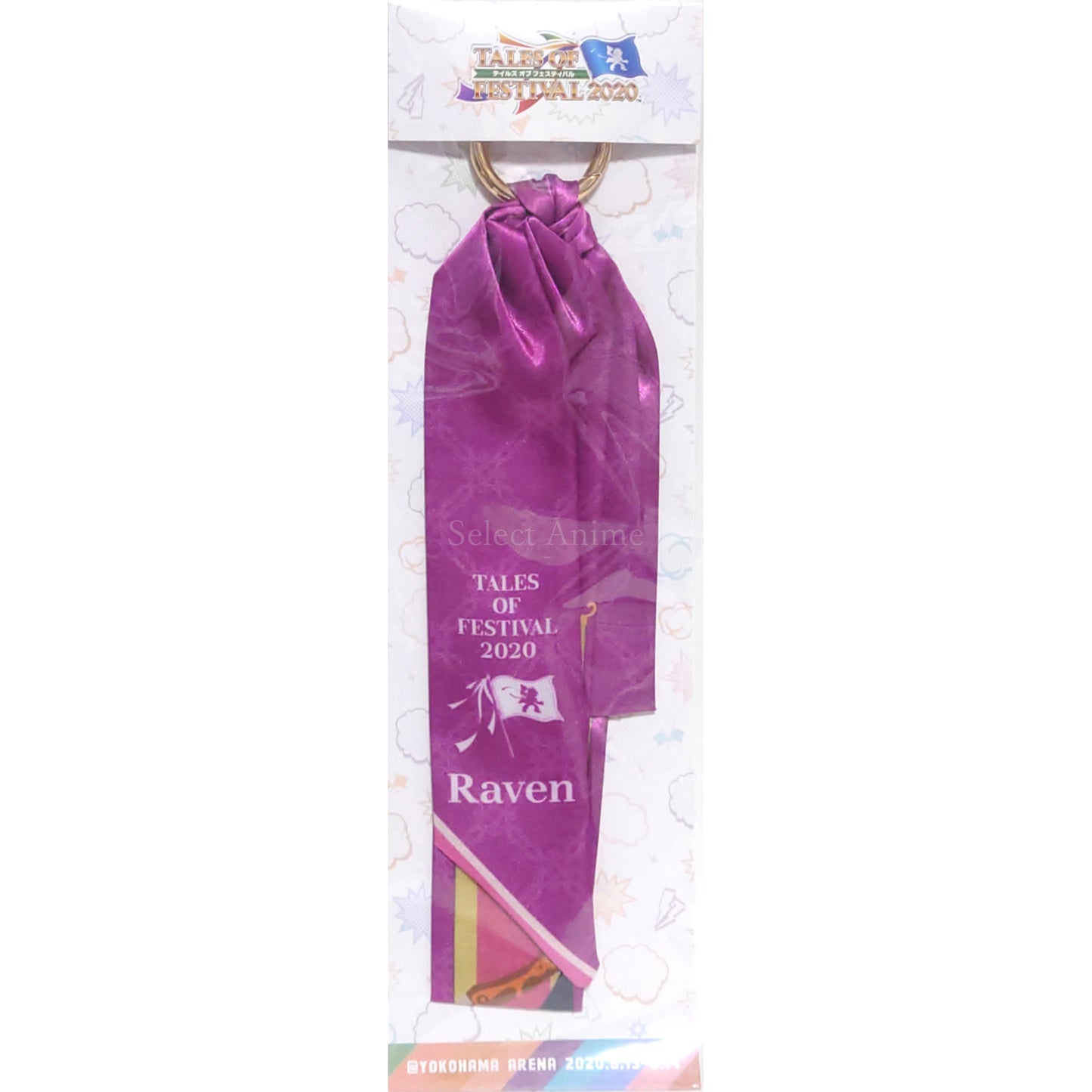 Tales of Series Wandering Raven TOF2020 Official Costume Motif Scarf Keychain Tales of Festival 2020 Limited Keychains [USED]