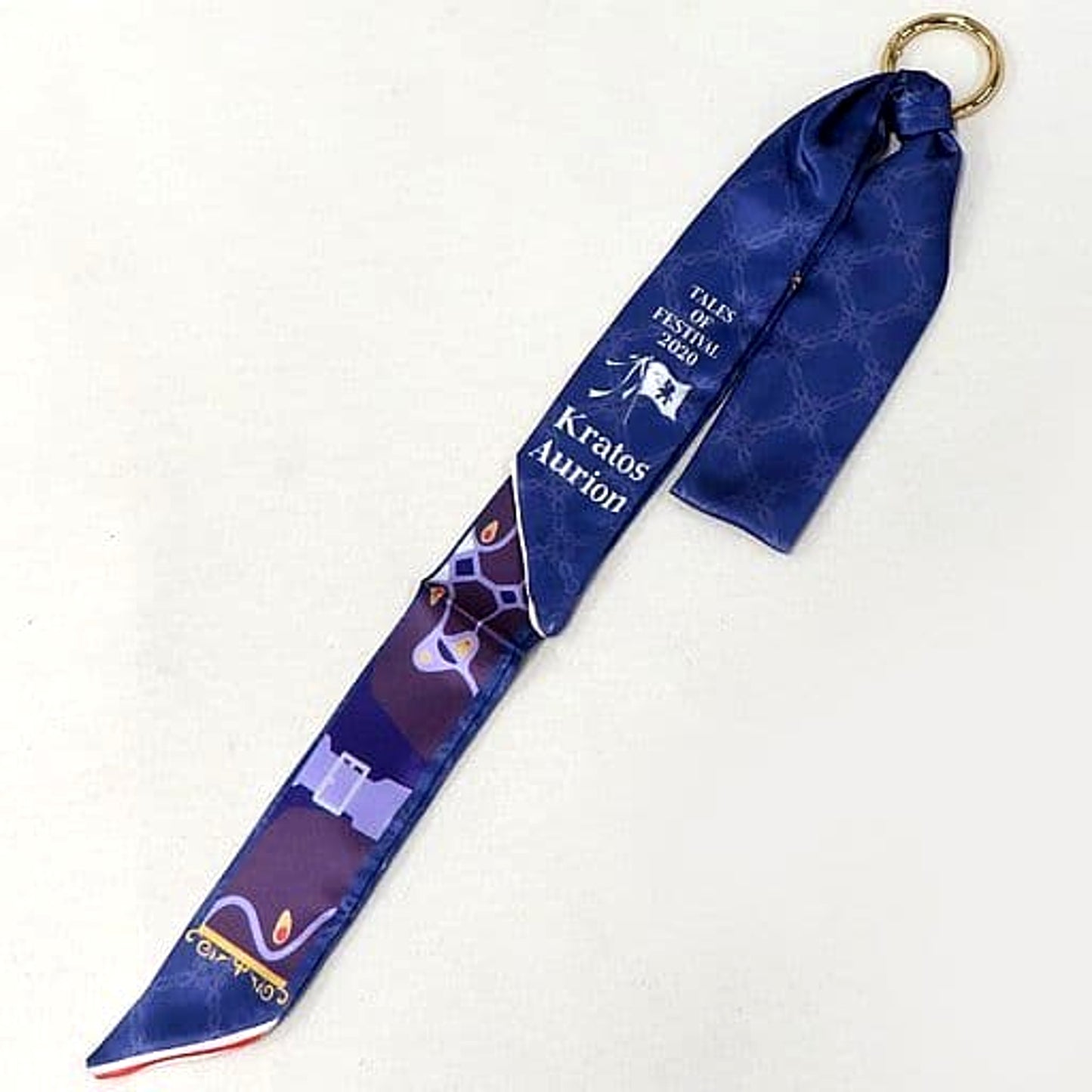 Kratos Aurion Tales of Series TOF2020 Official Costume Motif Scarf Keychain Tales of Festival 2020 Limited [USED]