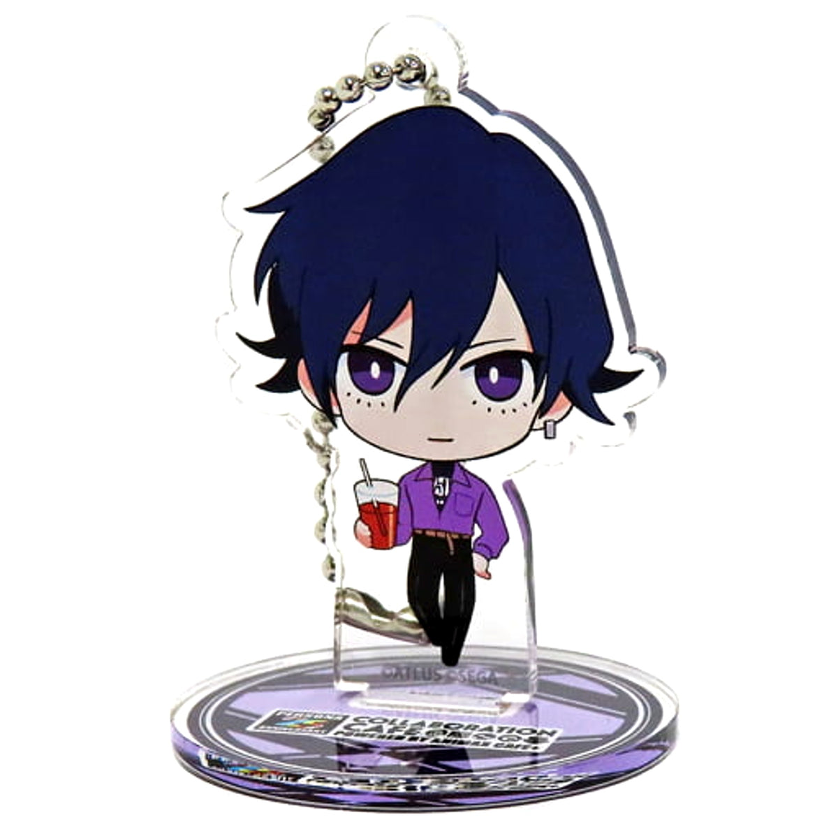 Revelations: Persona Protagonist Trading Acrylic Stand Keychain Persona 25th Anniversary Collaboration Cafe powered by Animax Cafe+ Exclusive Acrylic Stands [USED]