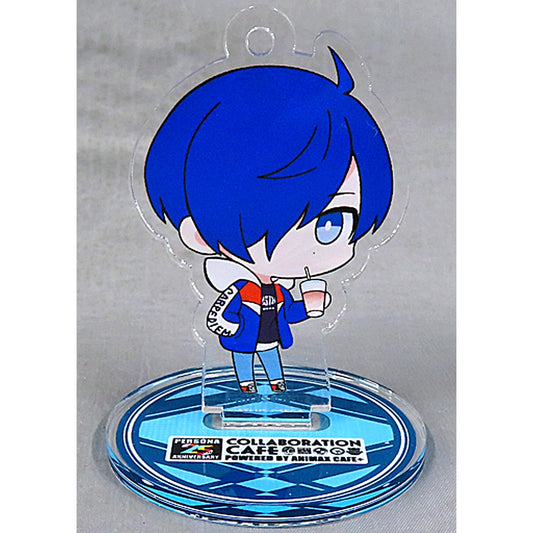 Protagonist Persona 3 Male Persona 25th Anniversary Trading Acrylic Stand Keychain Animax Cafe+ [USED]