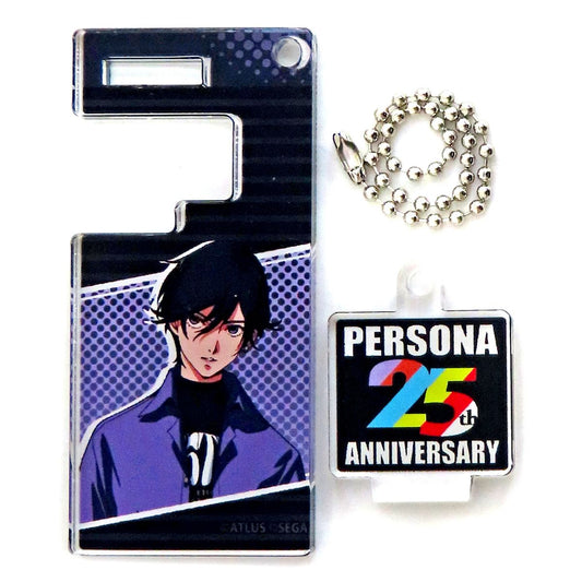 Protagonist Revelations: Persona Persona 25th Anniversary Collaboration Cafe powered by Animax Cafe+ Trading Smartphone Stand Keychain [USED]