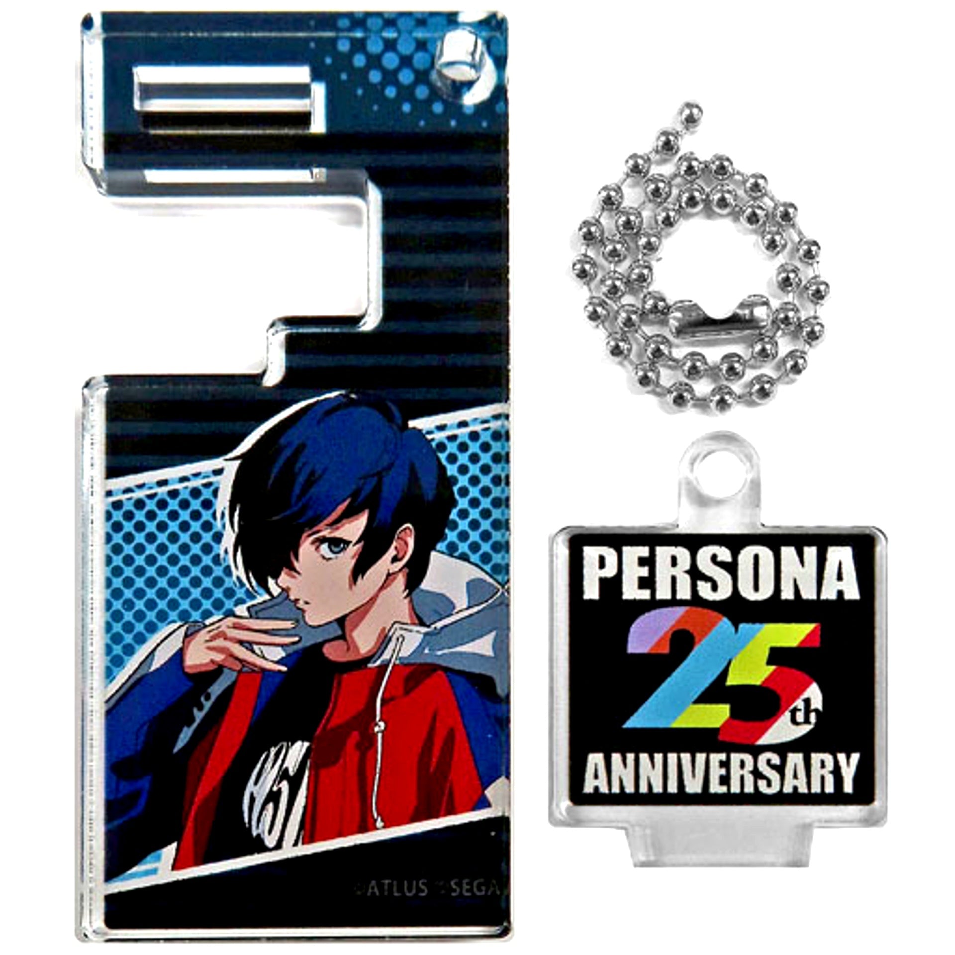 Protagonist Persona 3 Male Persona 25th Anniversary Trading Smartphone Stand Keychain Animax Cafe+ [USED]