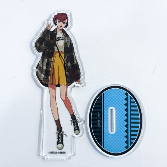 Protagonist Female Persona 3 Portable Acrylic Stand Figure Persona 25th Anniversary Collaboration Cafe powered by Animax Cafe+ [USED]