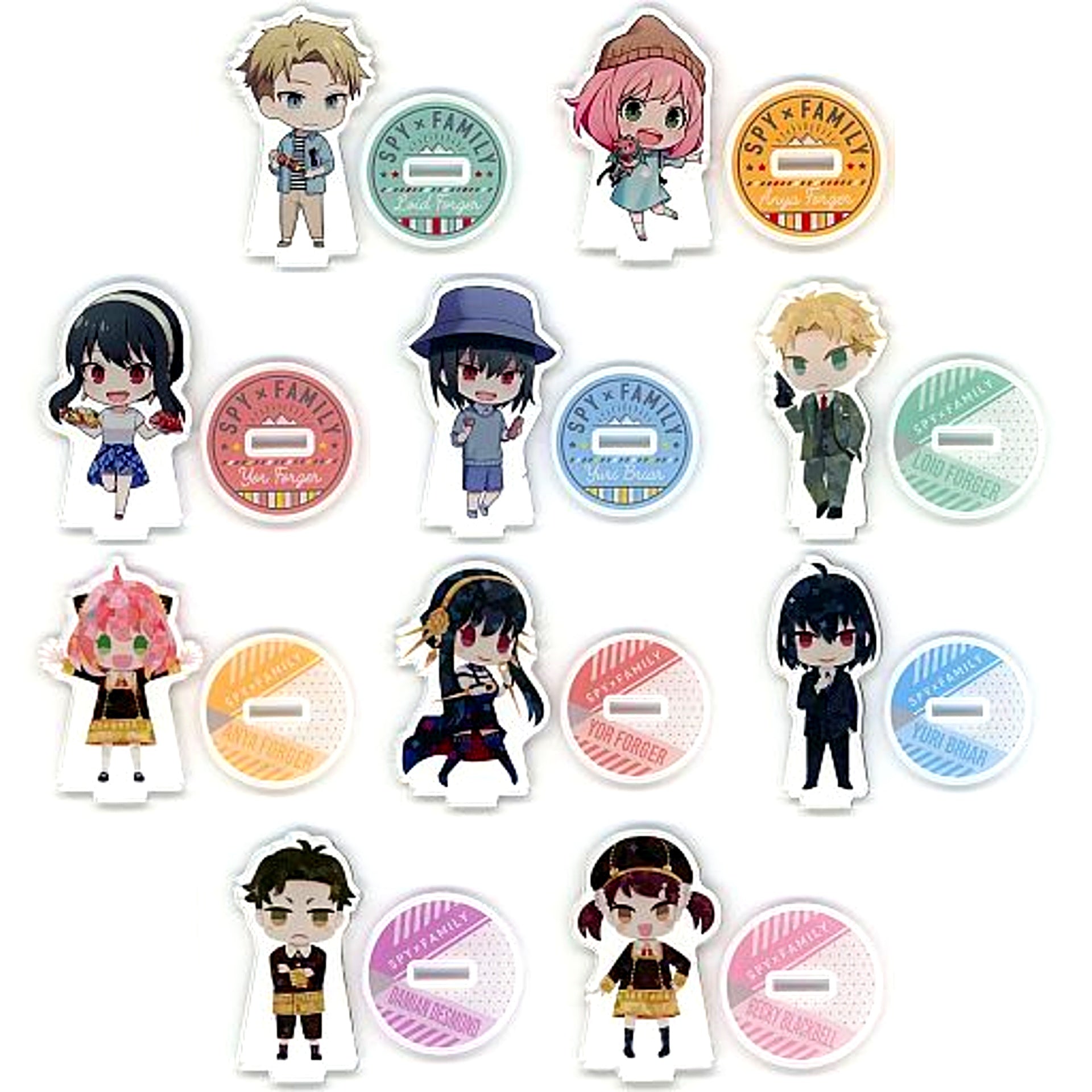 Set of 10 SPY x FAMILY Deformed Acrylic Stand Don Quijote Limited [USED]