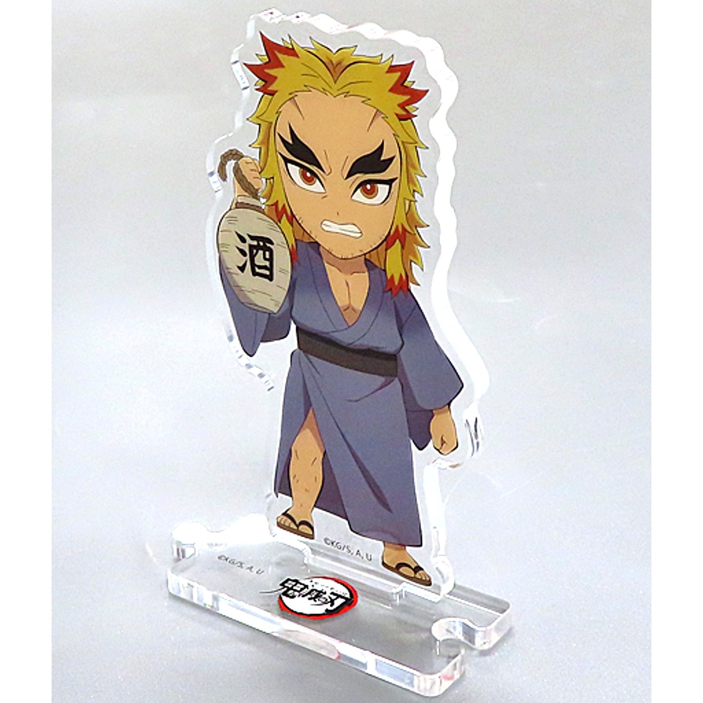 Shinjuro Rengoku - Sake Demon Slayer: Kimetsu no Yaiba Mugen Train Arc / Entertainment District Arc Character Picture Scroll Cafe in ufotable Cafe x Machi Asobi Cafe Newly Drawn Mini Character Connecting Random Acrylic Stand - Mugen Train Arc 2nd [USED]