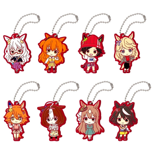 Set of 8 Uma Musume Pretty Derby Capsule Rubber Mascot 4 [USED]