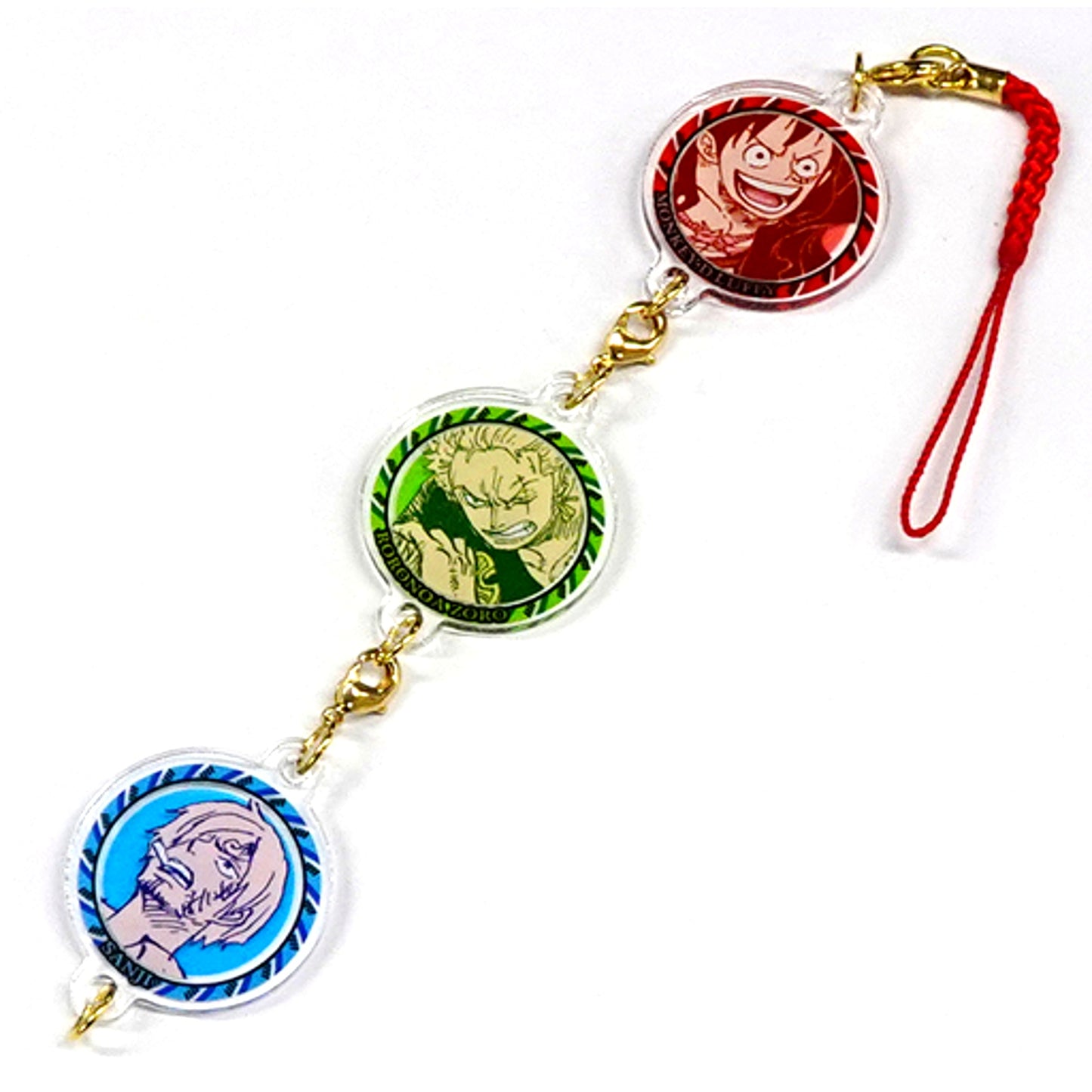 Monkey D. Luffy & Roronoa Zoro & Sanji One Piece Connected Acrylic Charm Jump Shop Limited [USED]