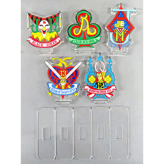 Set of 5 Shuffle Alliance Small Acrylic Logo Display EX Mobile Fighter G Gundam [USED]