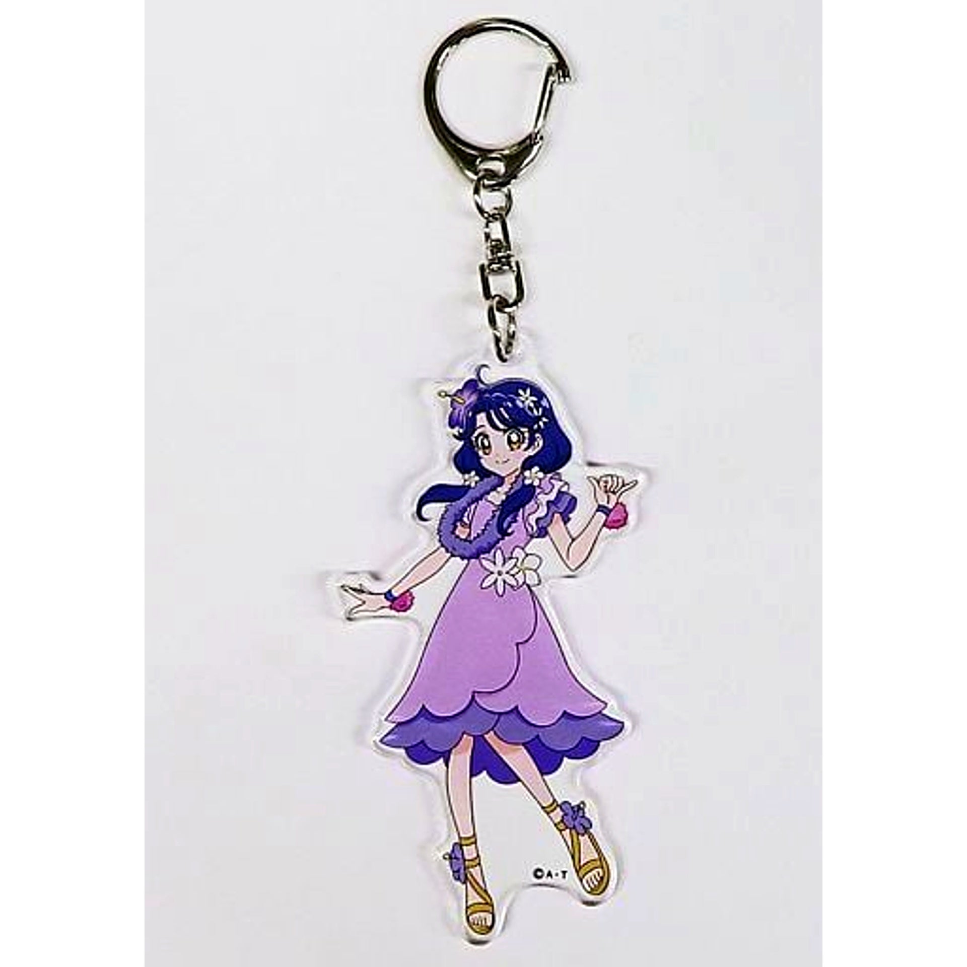 Sango Suzumura Tropical-Rouge! Precure Acrylic Keychain Pool Land in Hawaiians [USED]