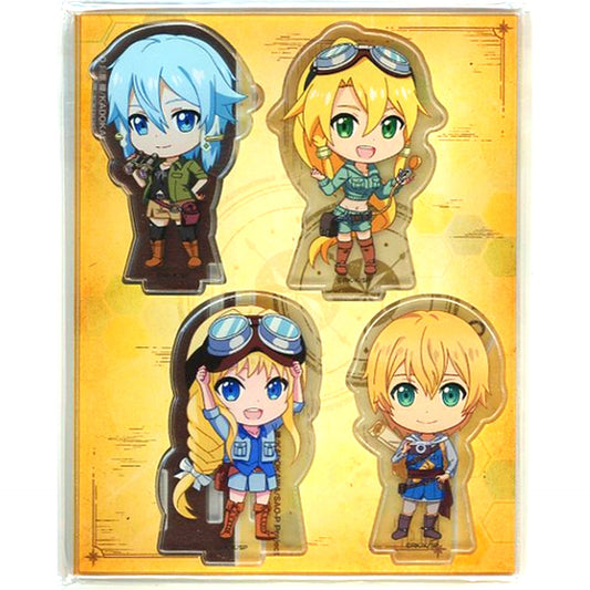 Sinon & Leafa & Alice & Eugeo Quest Series Deformed Acrylic Diorama Stand Sword Art Online [USED]