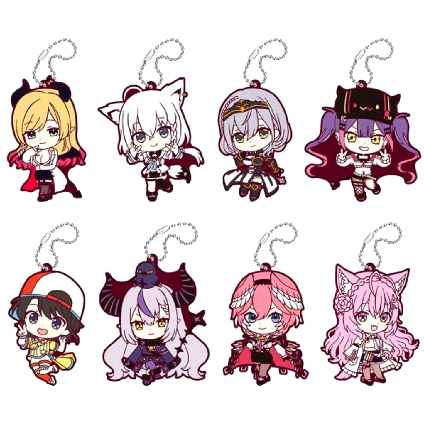 Set of 8 Hololive Capsule Rubber Mascot Collection Vol.4 [USED]