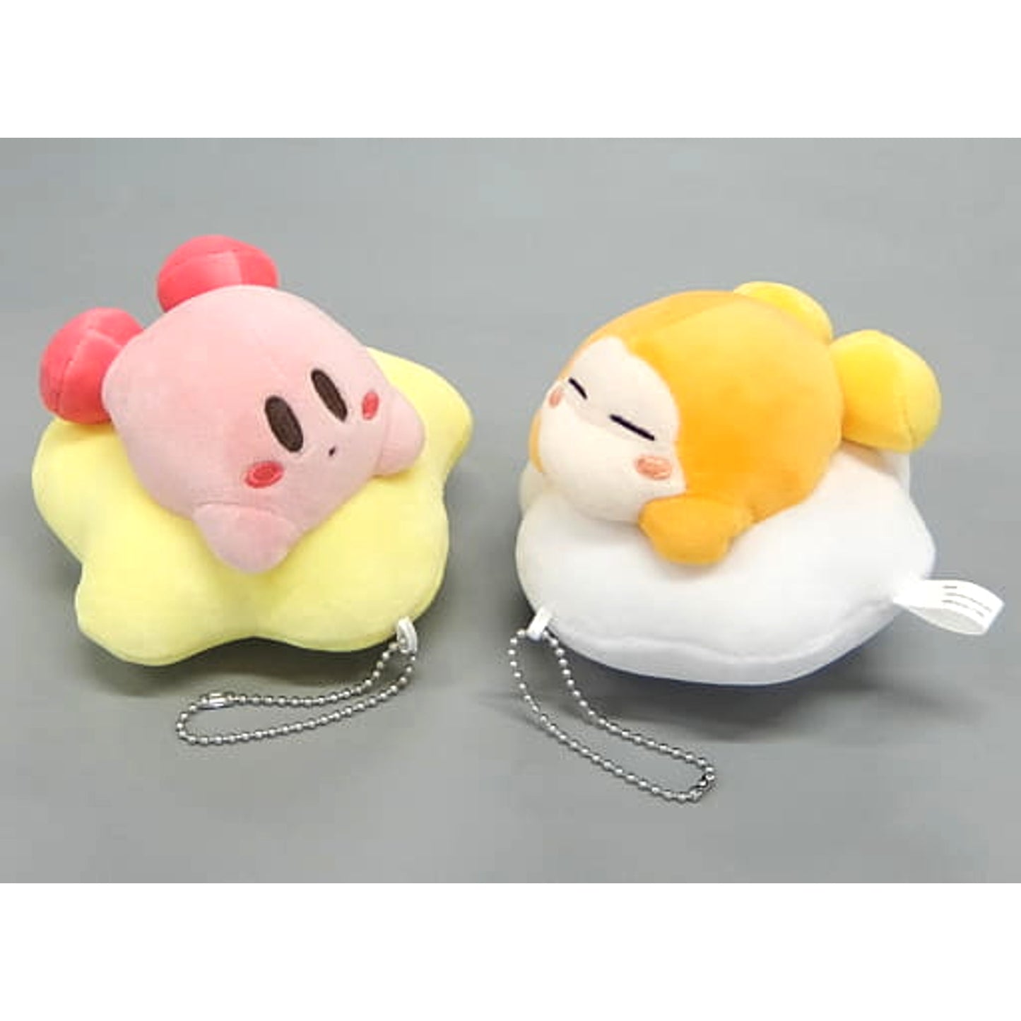 Kirby Waddle Dee & Others Ichiban Kuji Kirby Cafe Exciting Marshmallow Mascot Prize D All 2 Types Set Keychains [USED]