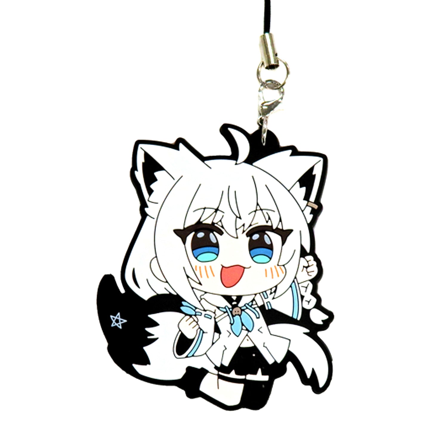 Shirakami Fubuki Hololive Rubber Strap Happiness World V no Sukonna Otakatsu Nandawa! 100th Anniv Special [USED]