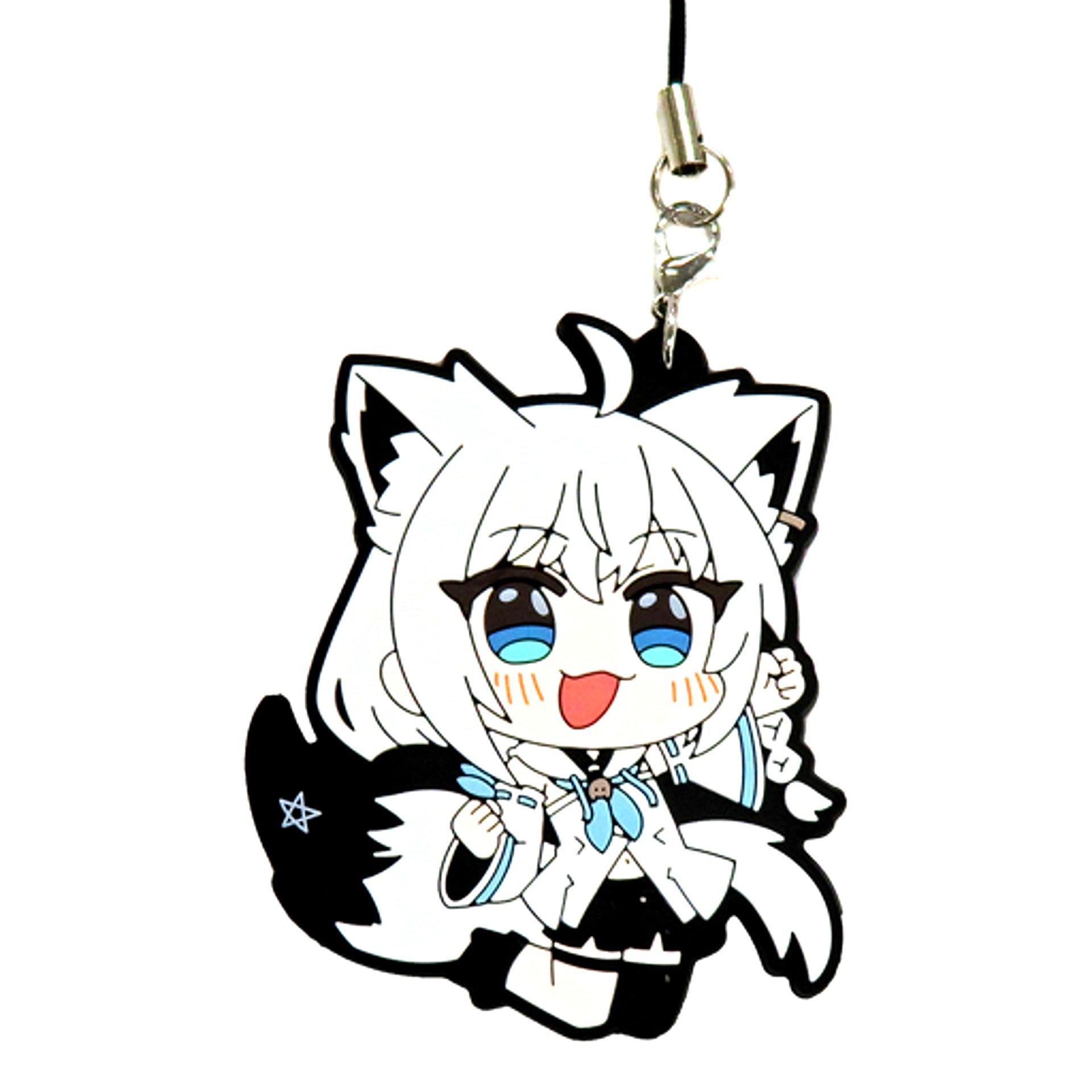 Shirakami Fubuki Hololive Rubber Strap Happiness World V no Sukonna Otakatsu Nandawa! 100th Anniv Special [USED]