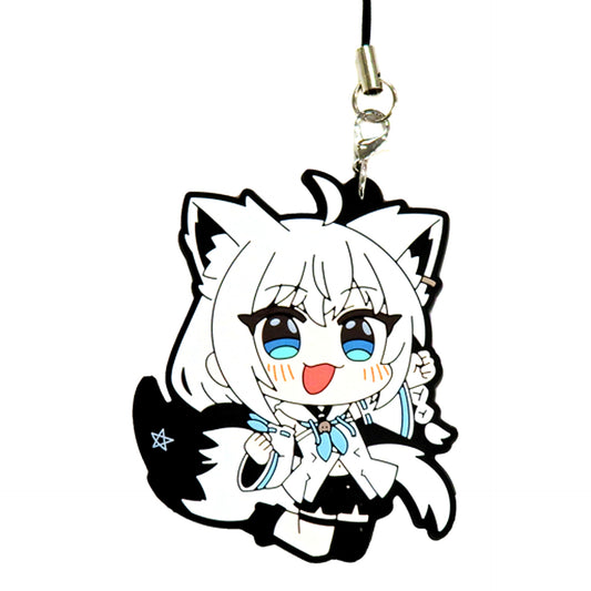 Shirakami Fubuki Hololive Rubber Strap Happiness World V no Sukonna Otakatsu Nandawa! 100th Anniv Special [USED]