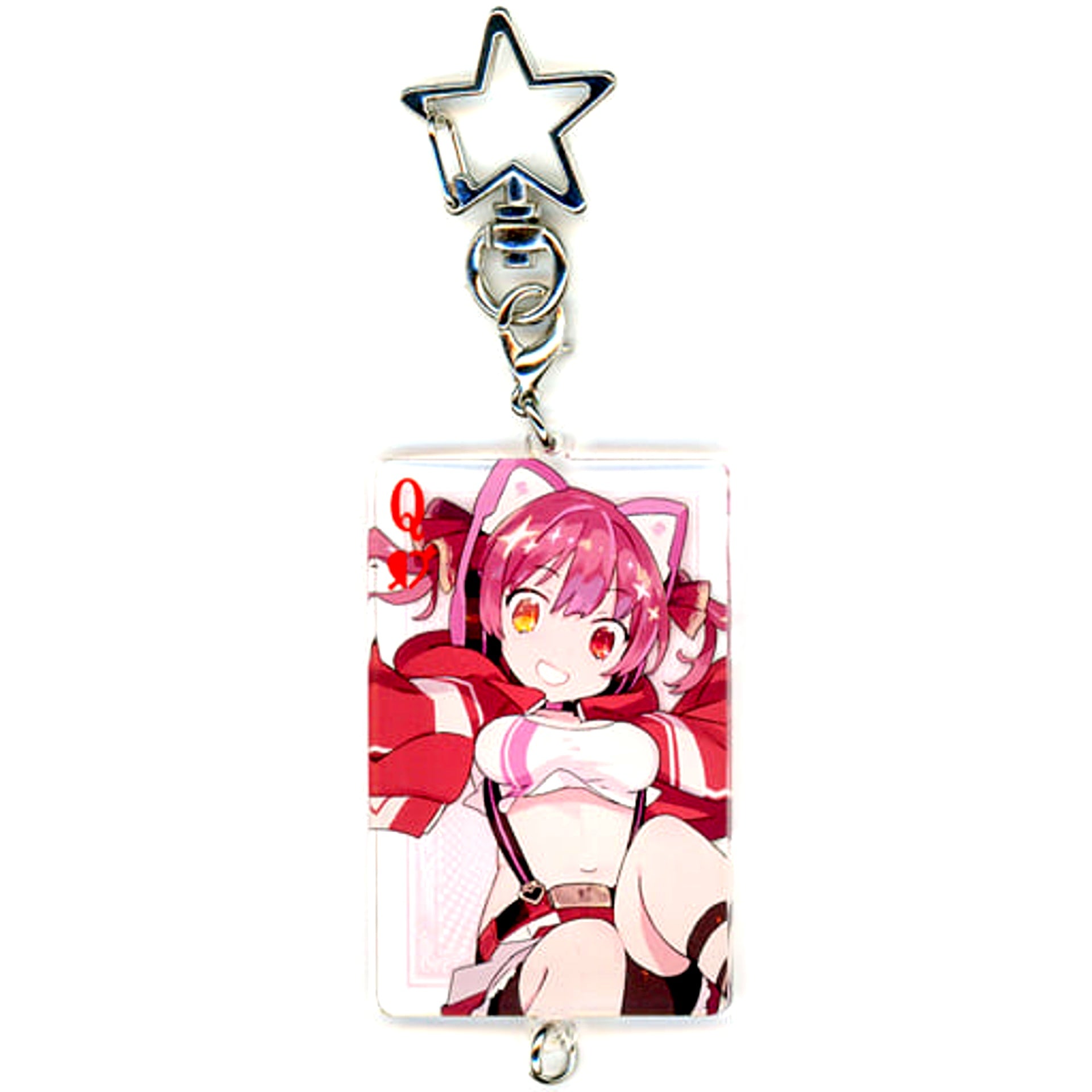 hololive Houshou Marine A Connectable Playing Card Keychain Happiness World hololive presents V no Sukonna Otakatsu Nanda Wa! 100th Episode Commemoration Public Recording Special! [USED]