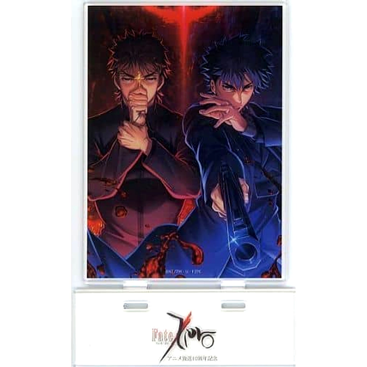 Kirei Kotomine & Kiritsugu Emiya Fate/Zero 10th Anniversary Anime Broadcast Tomonori Sudo Illustration Acrylic Stand [USED]