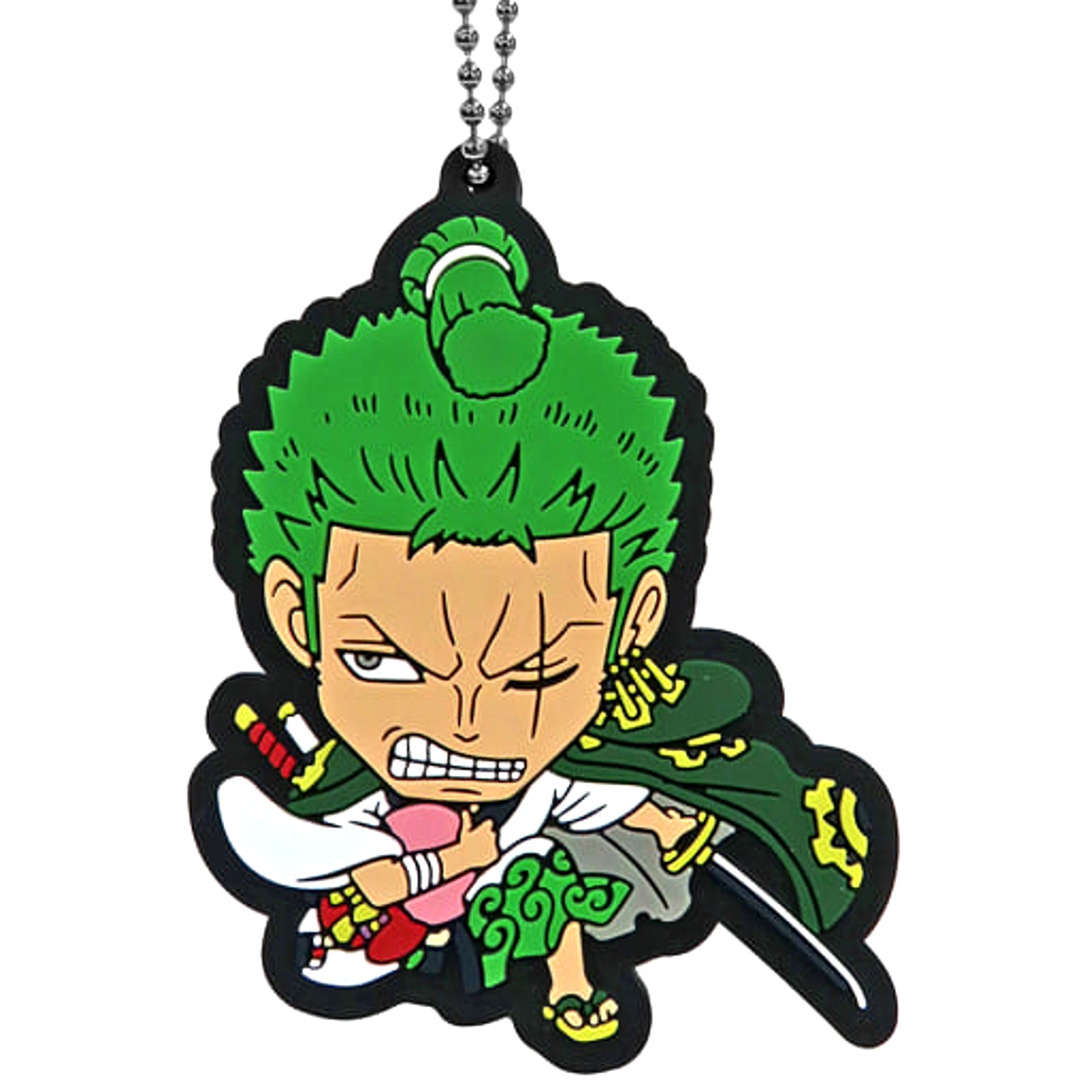 One Piece Zoro Juro Roronoa Zoro Ichiban Kuji See You! Nine Red Scabbards First Rubber Mascot Prize H Keychains [USED]