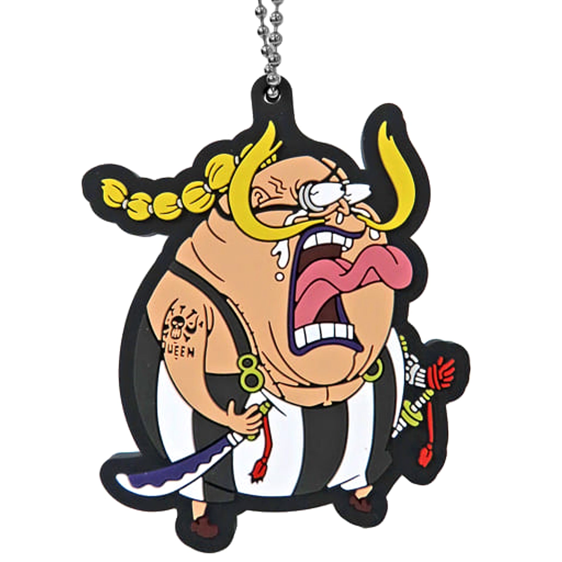 One Piece Queen Ichiban Kuji See You! Nine Red Scabbards First Rubber Mascot Prize H Keychains [USED]