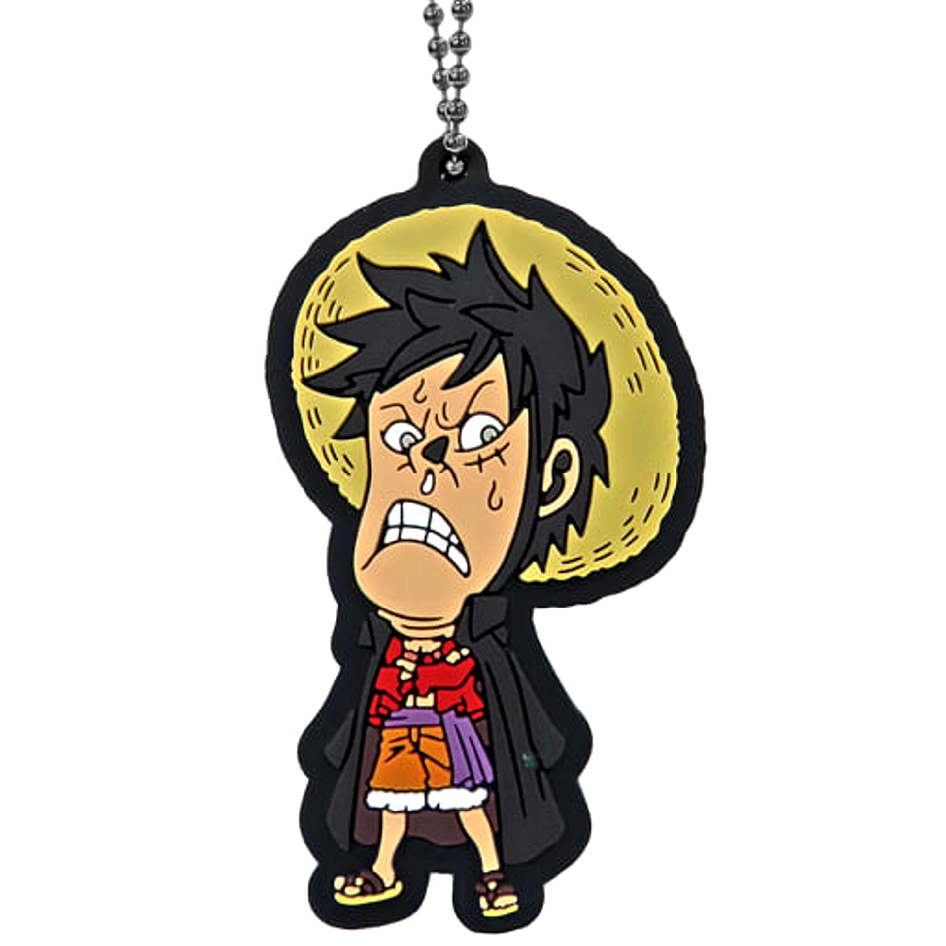 One Piece Monkey D. Luffy Ichiban Kuji See You! Nine Red Scabbards First Rubber Mascot Prize H Keychains [USED]