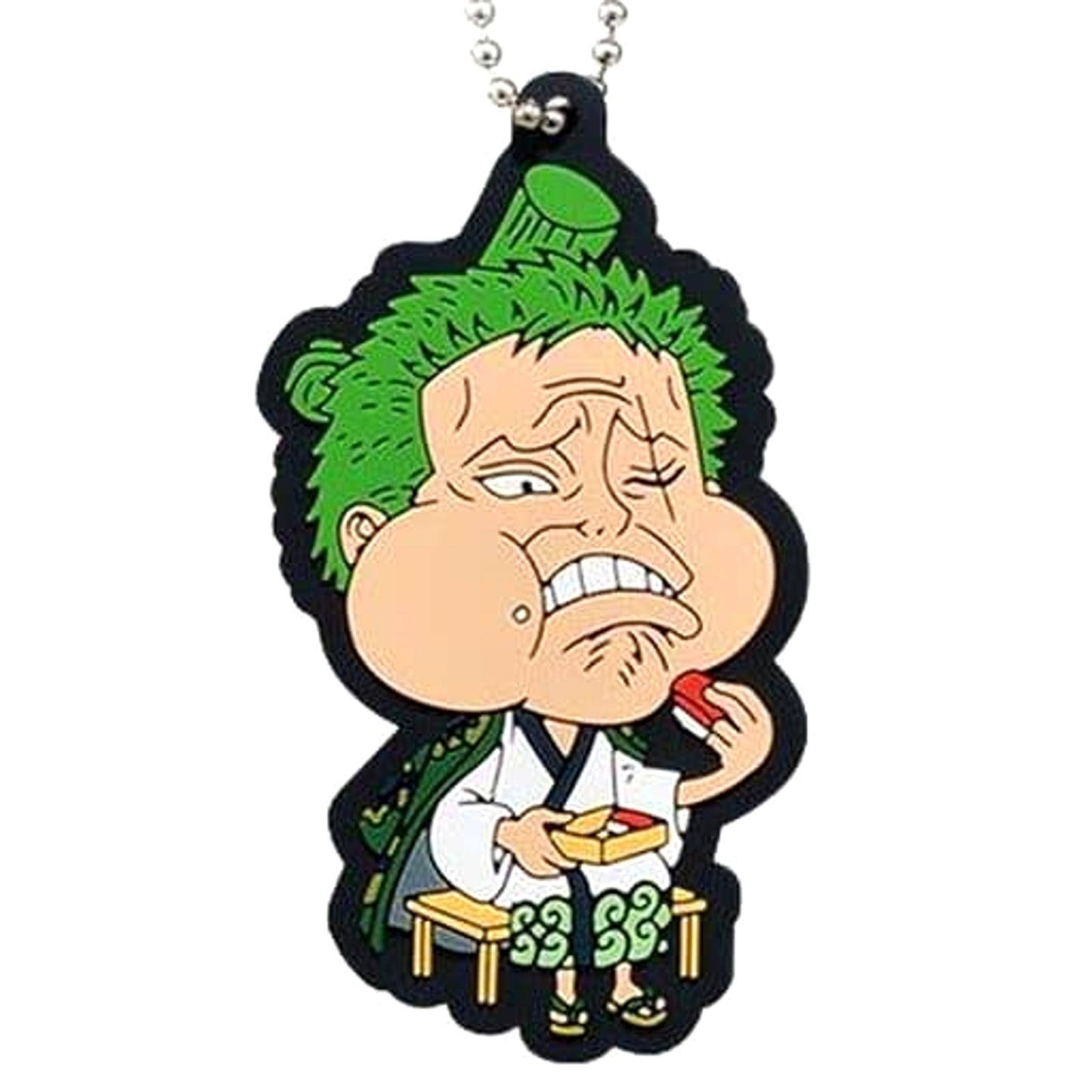 One Piece Zoro Juro Roronoa Zoro Ichiban Kuji Seeing! Nine Red Scabbards Part 2 Rubber Mascot Prize H Keychains [USED]