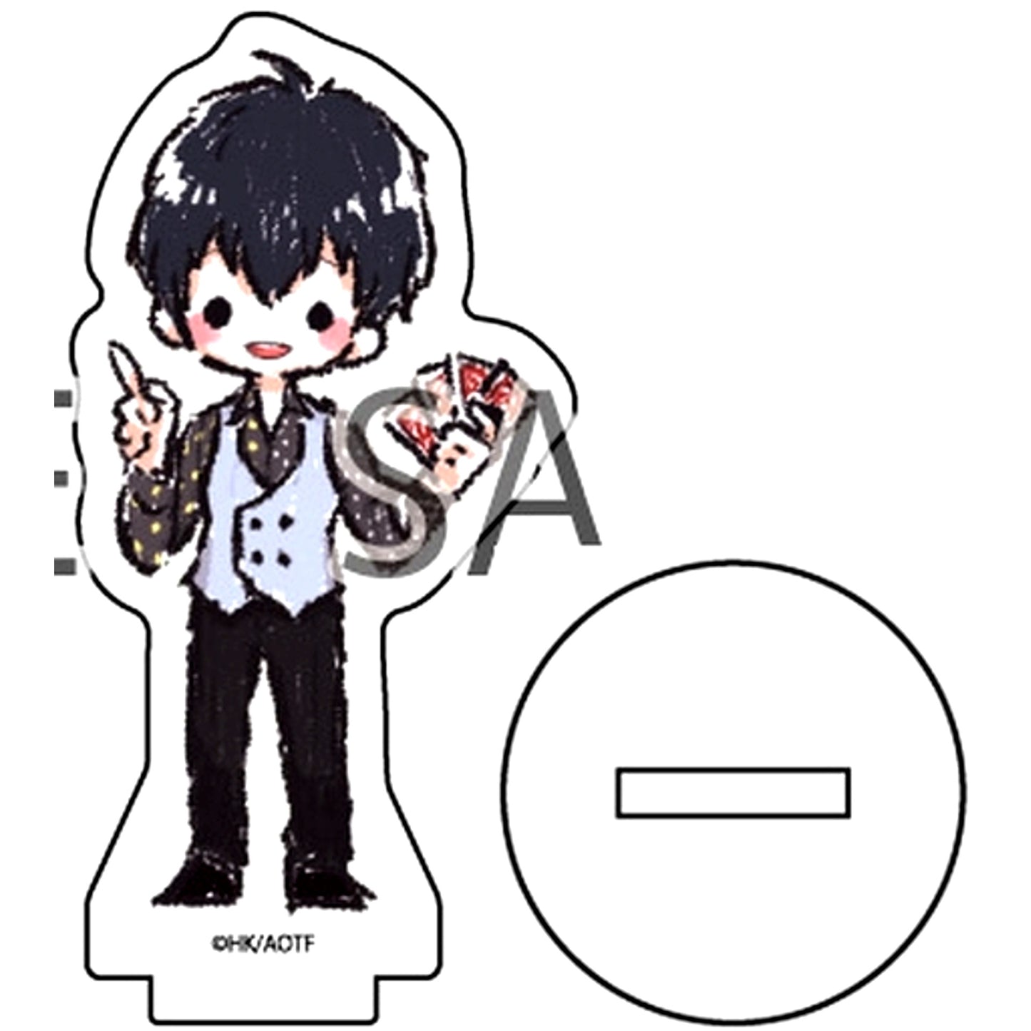 Bertholdt Hoover Attack on Titan Acrylic Petit Stand 19. Casino Dealer Ver. GraffArt Design [USED]