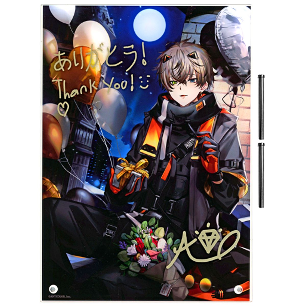 Alban Knox Acrylic Panel Virtual YouTuber Nijisanji Birthday 2022 Bundled Item [USED]