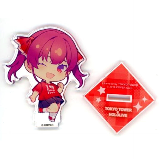 Houshou Marine T-shirt VTuber Hololive in Tokyo Tower Maigo ni natta Quartet Daisousaku Trading Acrylic Stand [USED]