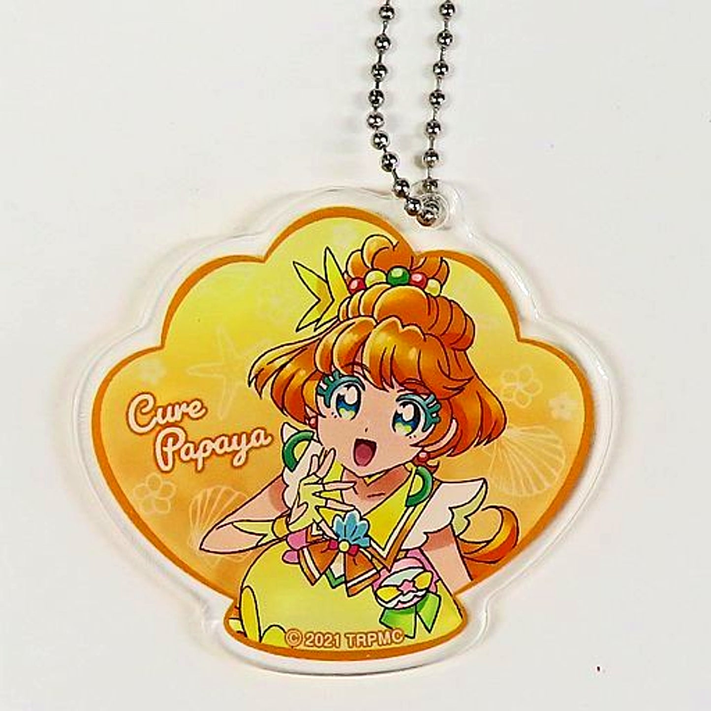 Cure Papaya Movie Tropical-Rouge! PreCure The Snow Princess and the Miraculous Ring! Original Acrylic Charm Theater Concession Stand Ltd Drink Holder Purchase Bonus [USED]