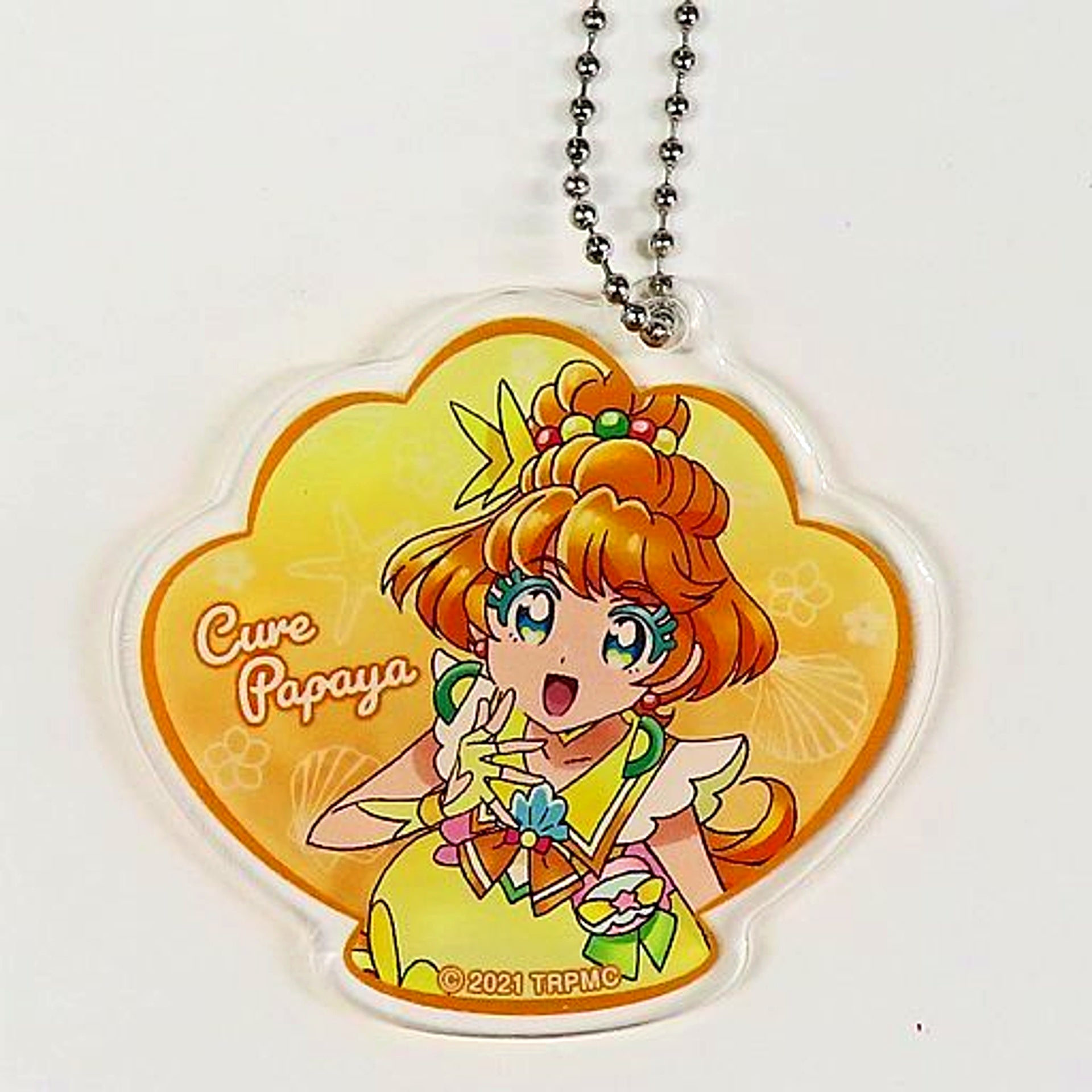 Cure Papaya Movie Tropical-Rouge! PreCure The Snow Princess and the Miraculous Ring! Original Acrylic Charm Theater Concession Stand Ltd Drink Holder Purchase Bonus [USED]