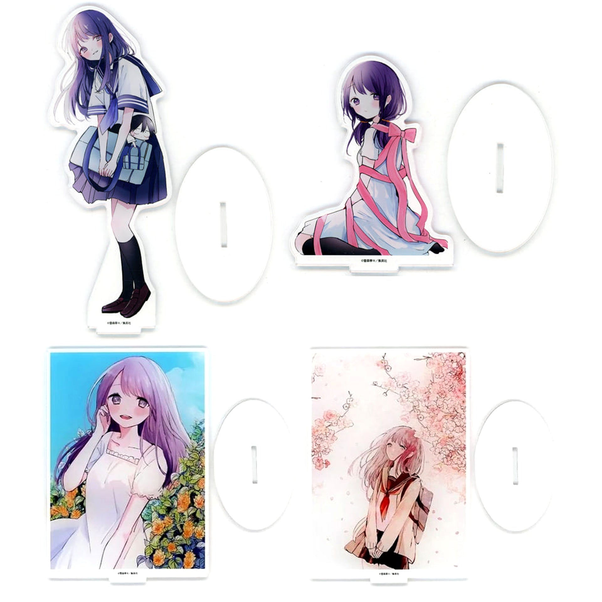 Kubo Won't Let Me Be Invisible Nagisa Kubo & Others All 4 Types Set Gema Kuji Character Acrylic Figure Prize A Acrylic Item [USED]