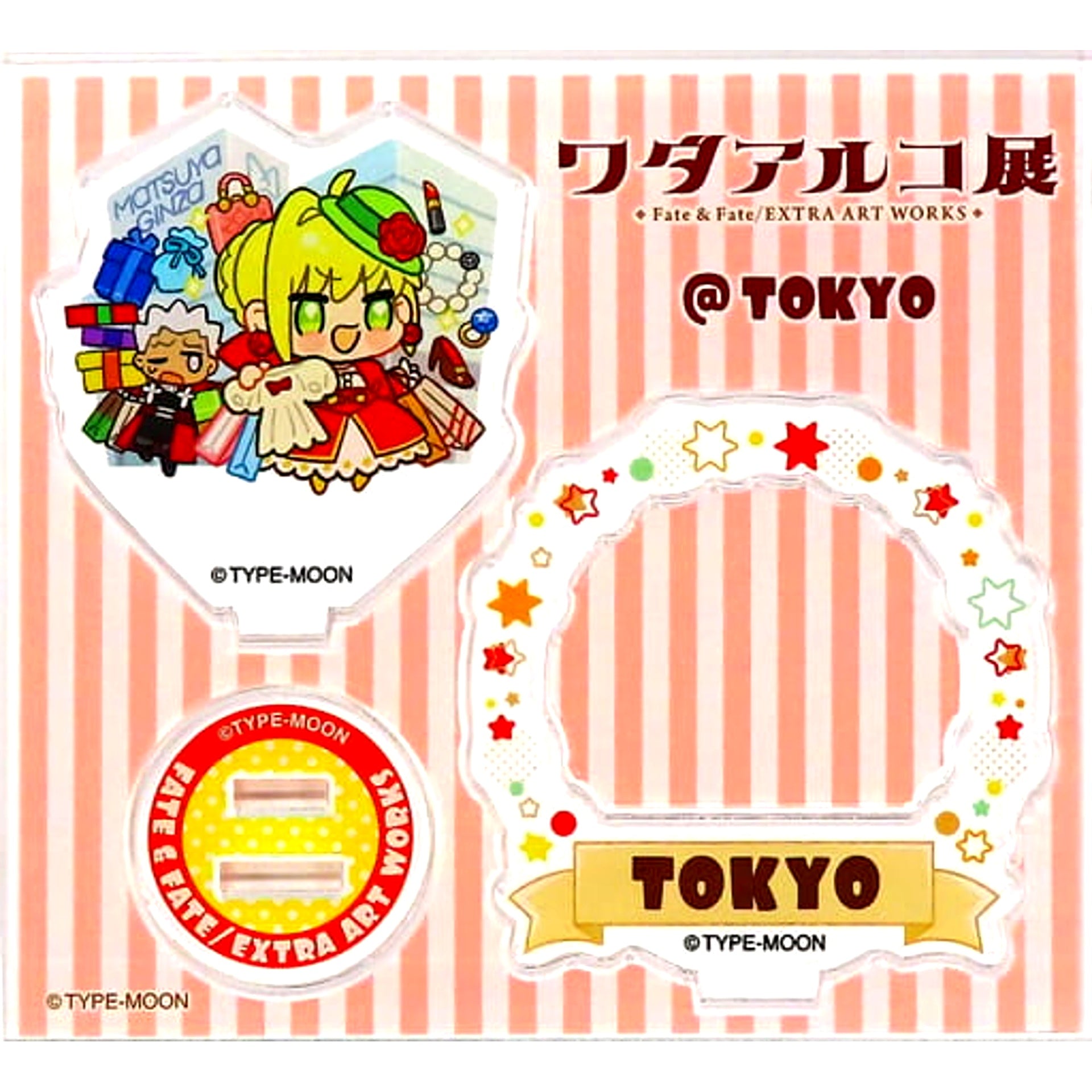 Nero and Nameless Wada Arco Exhibition Fate and Fate/EXTRA ART WORKS Tokyo Venue Limited Deformed Acrylic Mascot [USED]