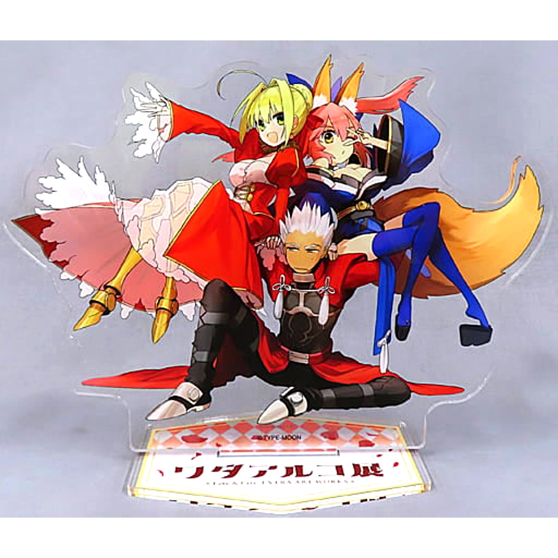 Nero Claudius and Tamamo no Mae and Nameless Fate/EXTRA Big Acrylic Mascot Wada Arco Exhibition Fate and Fate/EXTRA Art Works [USED]