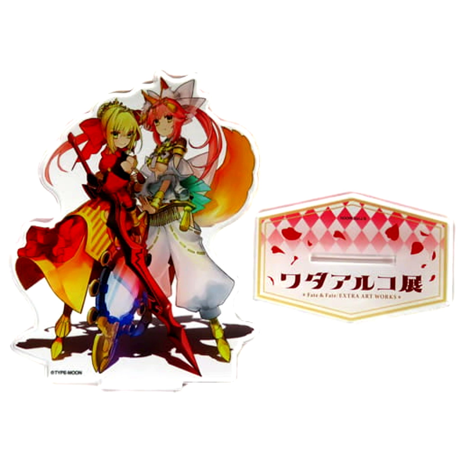 Nero Claudius and Tamamo-no-Mae Fate/EXTRA CCC Wada Arco Exhibition Fate and Fate/EXTRA ART WORKS Big Acrylic Mascot [USED]